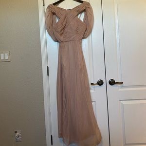 Mauve/Tan Bridesmaid Dress